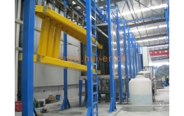 Production line of automobiles fittings and chain spray powder coating